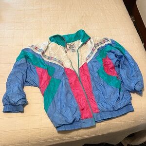 Vintage 80s style nylon windbreaker